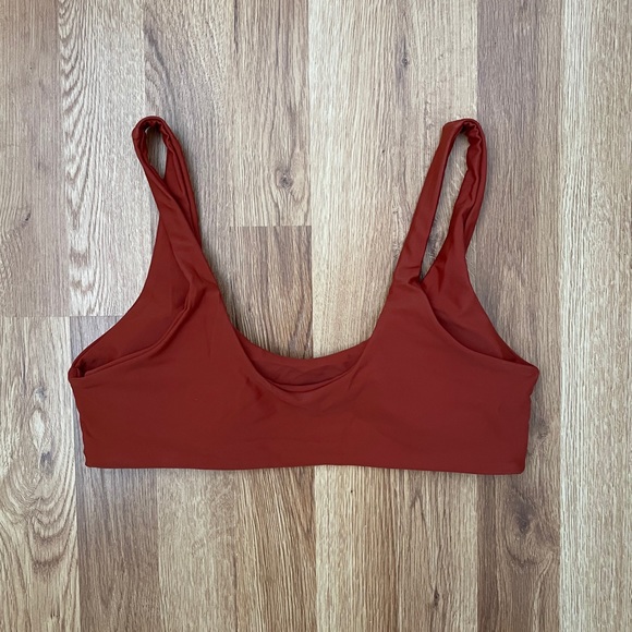 Swim scoop neck top in rust - Picture 2 of 5